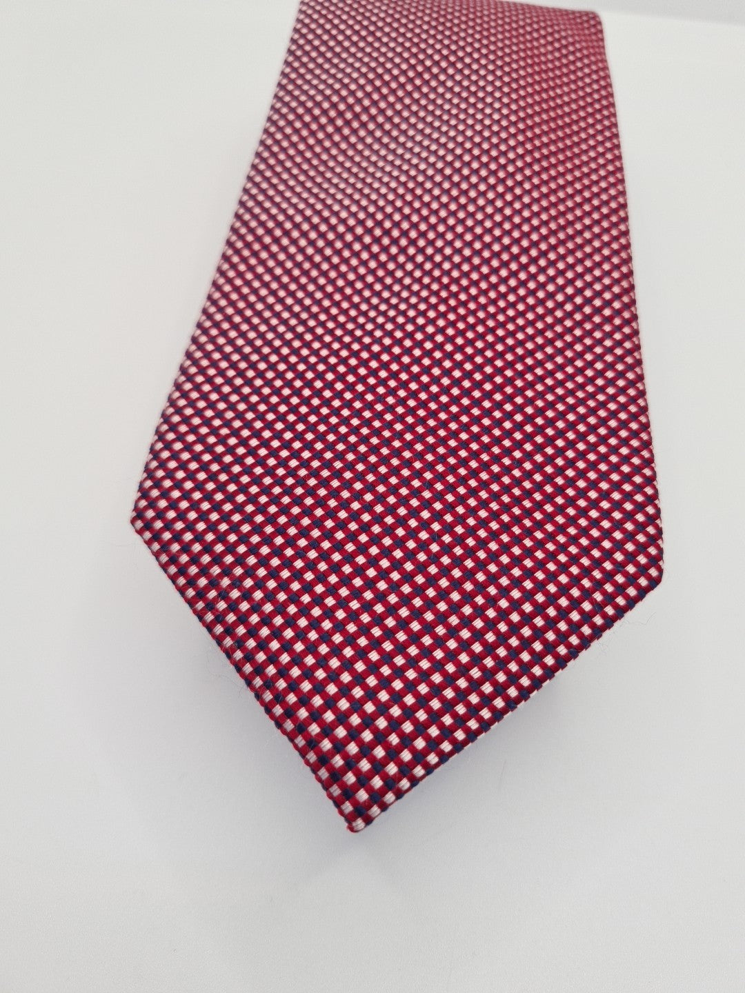 Charles Tyrwhitt Red Geometric Mens Silk Tie Classic Formal Necktie Geometric Vintage Mens Tie UK BX14