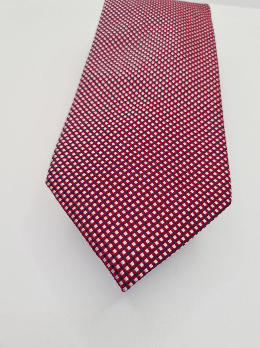 Charles Tyrwhitt Red Geometric Mens Silk Tie Classic Formal Necktie Geometric Vintage Mens Tie UK BX14