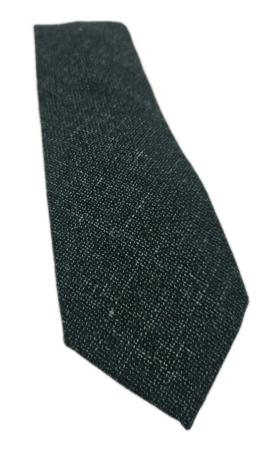 T.M Lewin Green Wool Mix Thin Slim Mens Silk Tie Wedding Formal Neck Tie BX2
