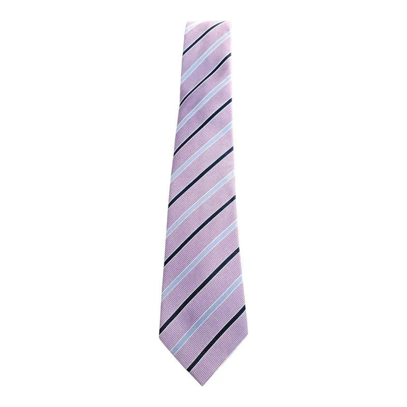 TM Lewin Purple, Black & Blue Wedding formal Neck tie  All Silk Tie