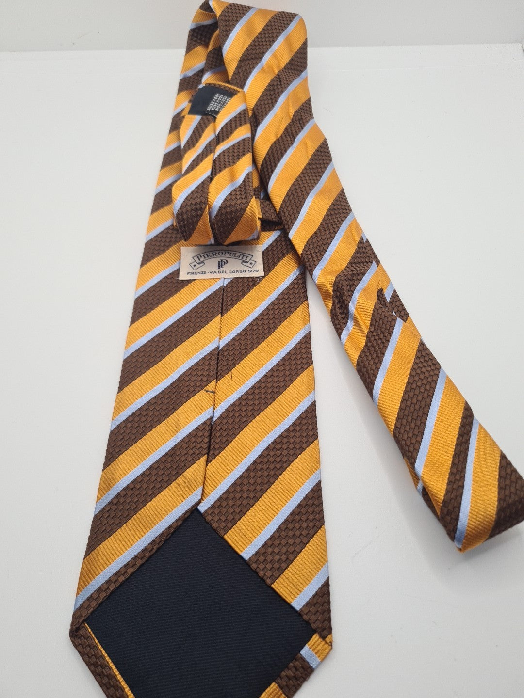 Reworked Punk Graphic Neck Tie Brown Tarot | Emo Alternative Upcycled Tie RW1 Vintage Mens Tie UK
