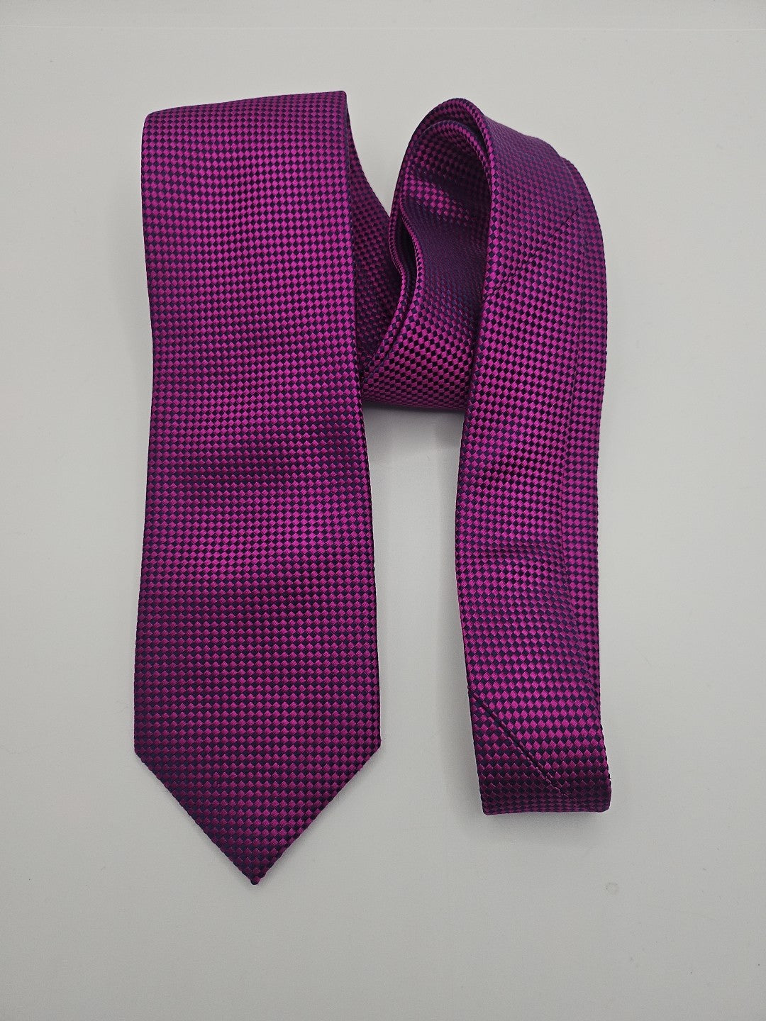 Paul Costelloe Purple Diamond Pattern Mens Silk Tie Wedding Formal Neck Tie BX16