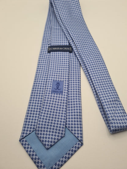 Blue Diamond geometric Mens Silk Tie Classic Designer Necktie Formal Geometric Vintage Mens Tie UK BX5