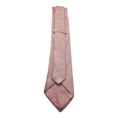 TM Lewin Pale Pink & White Wedding formal Neck tie  Check Silk Tie