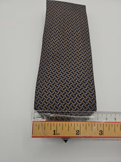 Fumogalli Blue Chain Pattern Mens Silk Tie Wedding Formal Neck Tie BX16