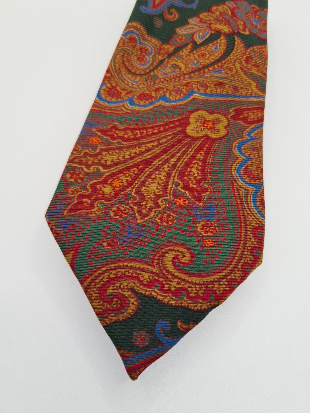 Coles Green paisley Vintage Pattern Silk Tie | Designer Mens Tie UK Paisley Vintage Mens Tie UK BX13