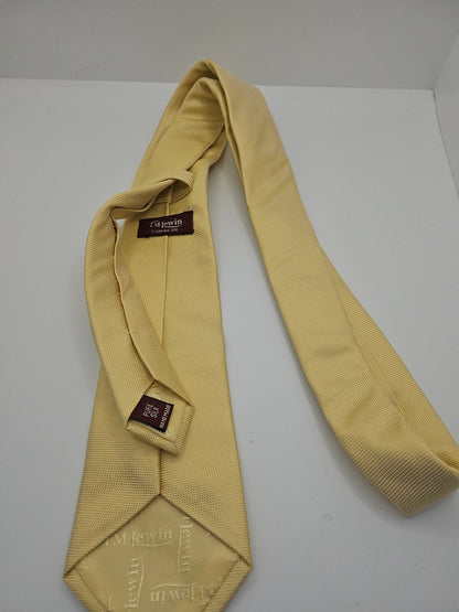 T.M Lewin Plain Yellow Mens Silk Tie Wedding Formal Neck Tie BX16