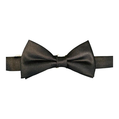 Black Satin Style Dickie Bow Tie