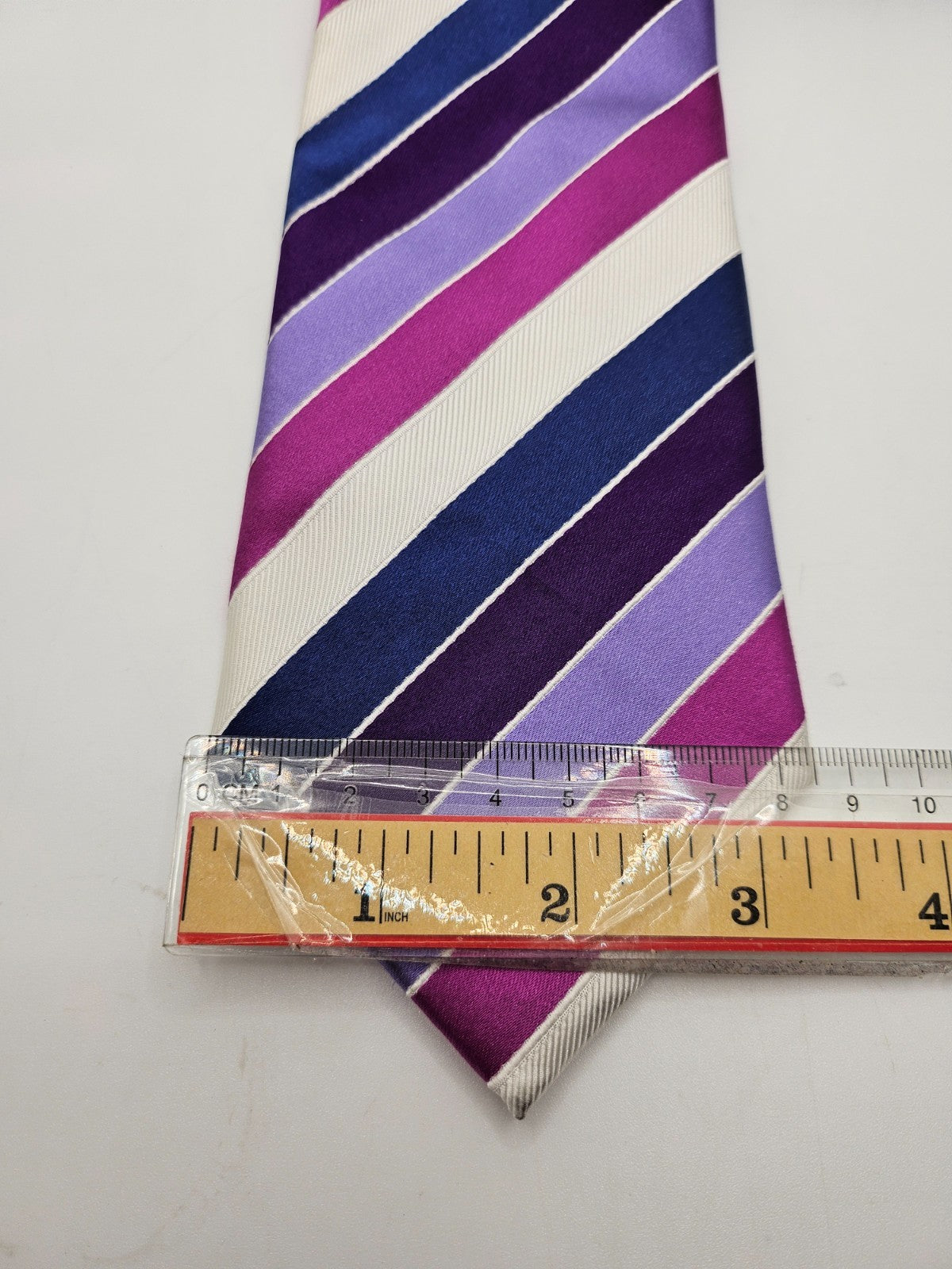 Marks & Spencer Silk Tie Mens Multi Block Diagonal Stripe Vintage Neck Tie BX26
