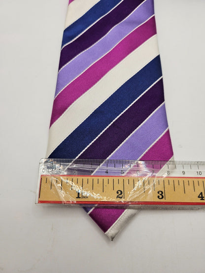 Marks & Spencer Silk Tie Mens Multi Block Diagonal Stripe Vintage Neck Tie BX26