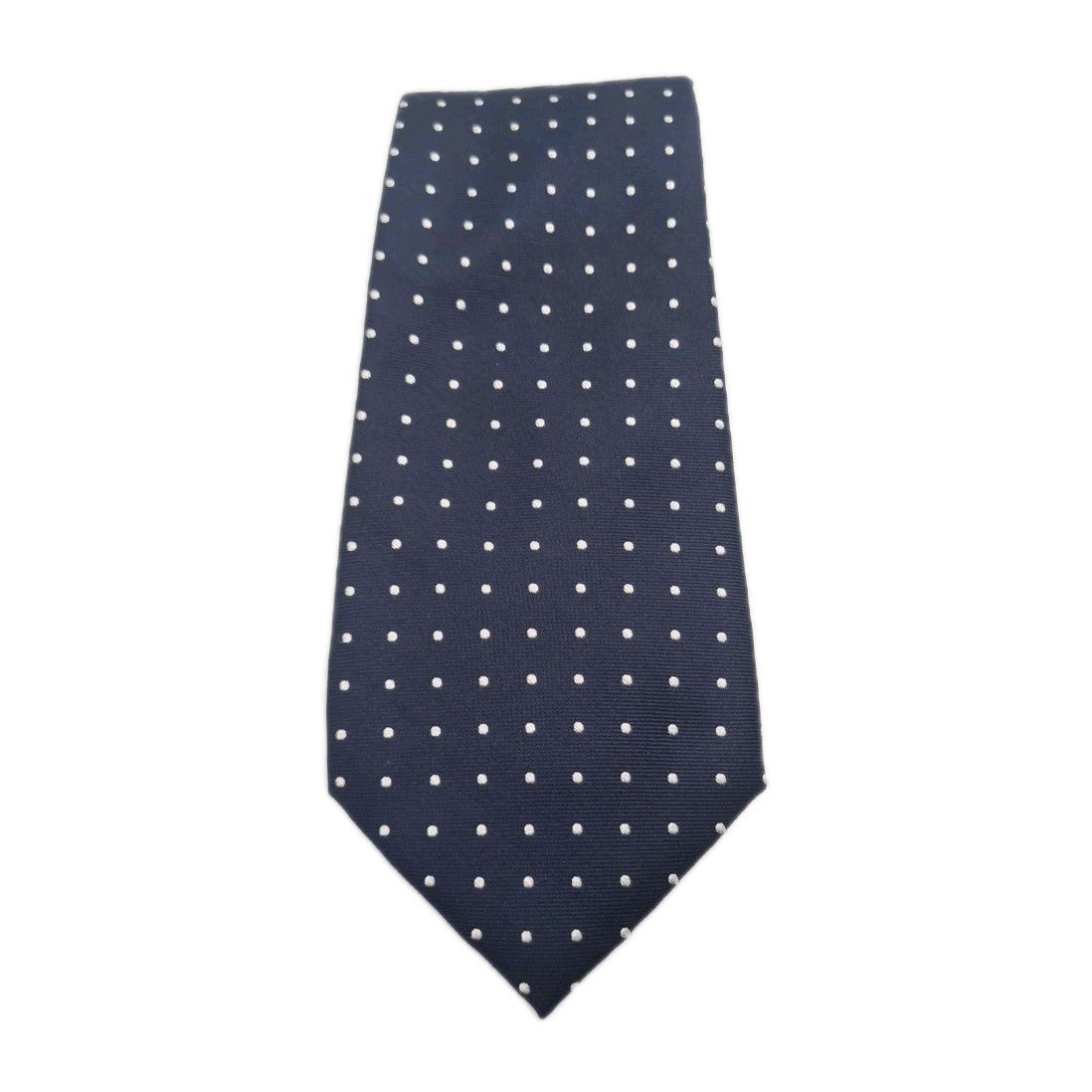 Hawes & Curtis Blue Spotted Mens Silk Tie Classic Designer Necktie Formal Spotted Vintage Mens Tie UK BX8