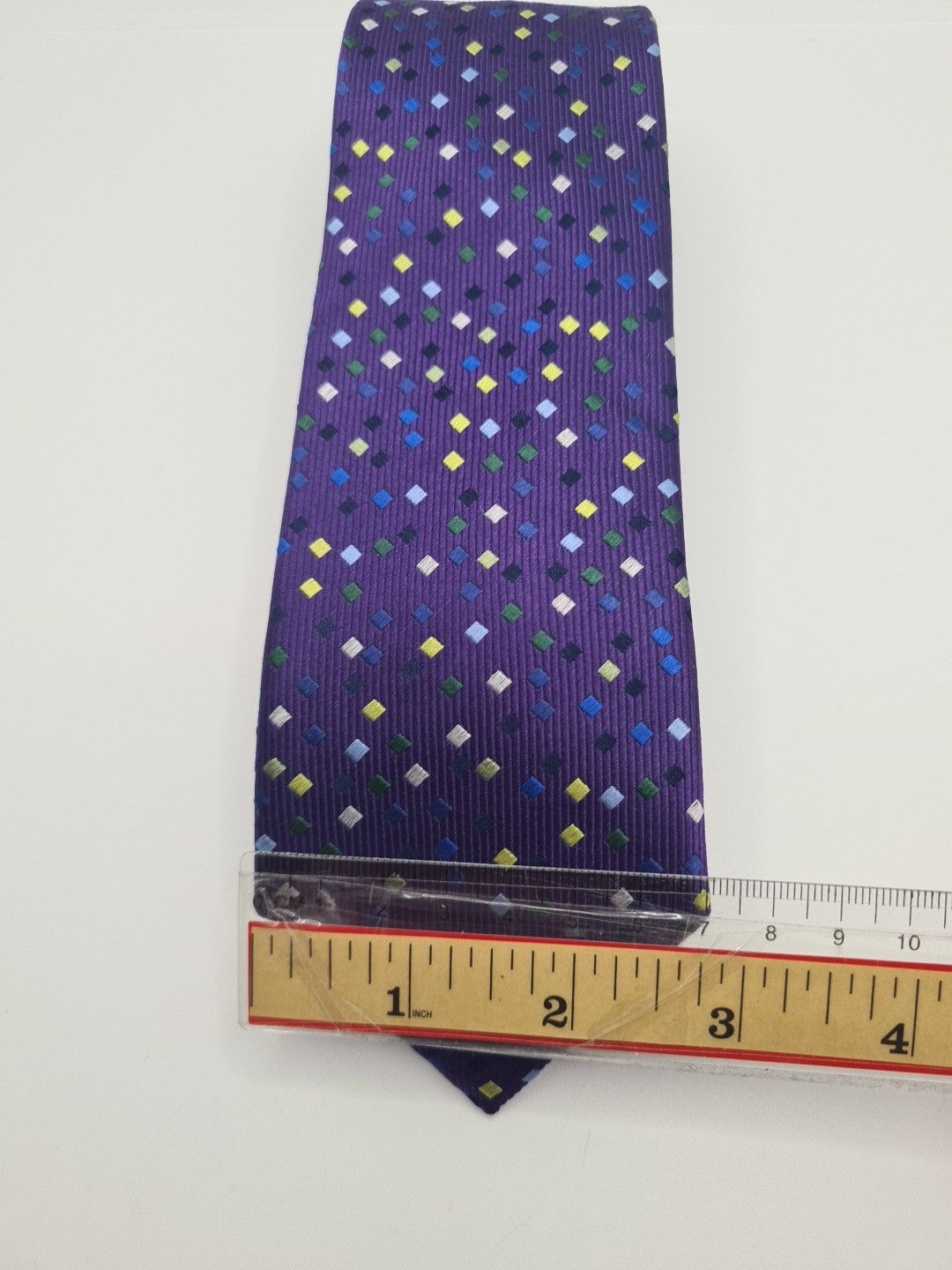 Tresanti Purple Diamon pattern Mens Silk Tie Classic Designer Necktie Vintage Mens Tie UK BX11