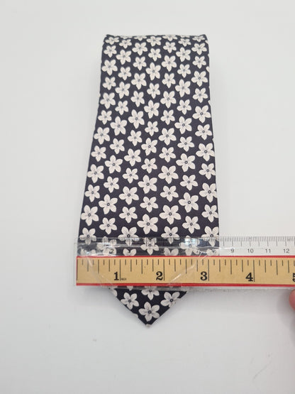 Saville Row Daisy Flower pattern Mens Silk Tie Classic Designer Necktie Vintage Mens Tie UK BX7