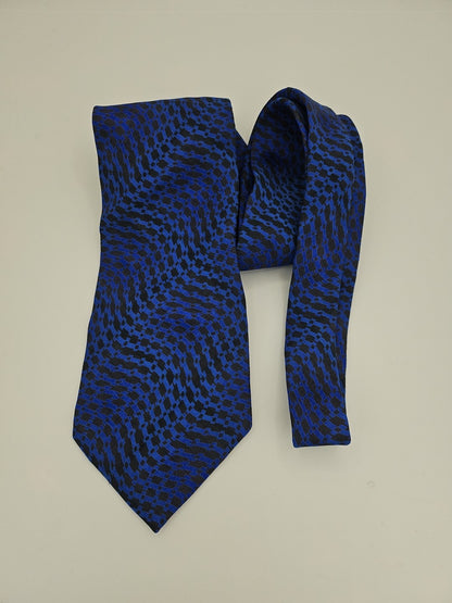 Cerutti Retro Blue Pattern Mens Silk Tie Wedding Formal Neck Tie BX15