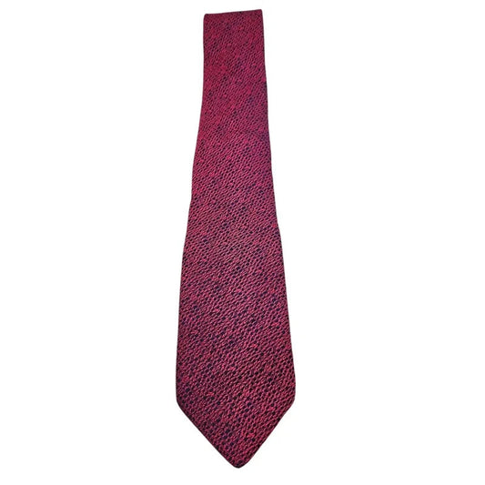Charles Tyrwhitt Men's Pink & Navy Lace Like Loose Woven Silk Tie