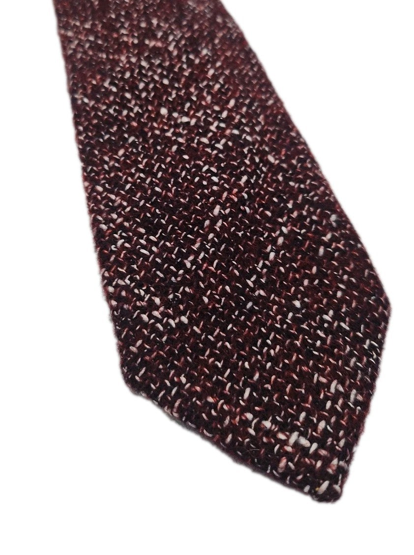 T.M Lewin Burgundy Woven Wool Mix Mens Tie Wedding Formal Neck Tie BX16