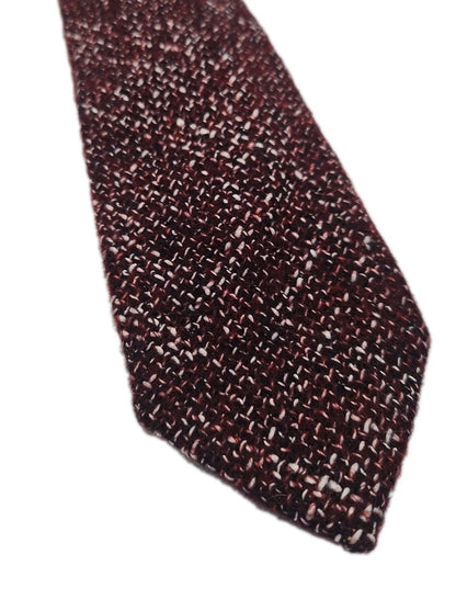 T.M Lewin Burgundy Woven Wool Mix Mens Tie Wedding Formal Neck Tie BX16