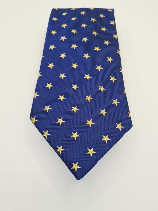 Charles Tyrwhitt Blue Star Pattern Silk Tie | Designer Mens Tie UK  BX14
