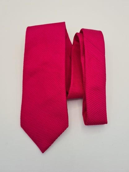 Charles Tyrwhitt Plain Bright pink Wedding Silk Tie | Designer Mens Tie UK  BX14