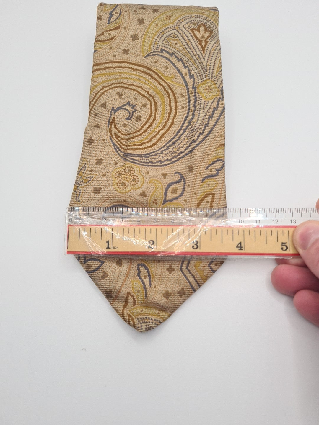 Ermenegildo Zegna Brown paisley Mens Silk Tie Classic Designer Necktie Paisley Vintage Mens Tie UK BX10