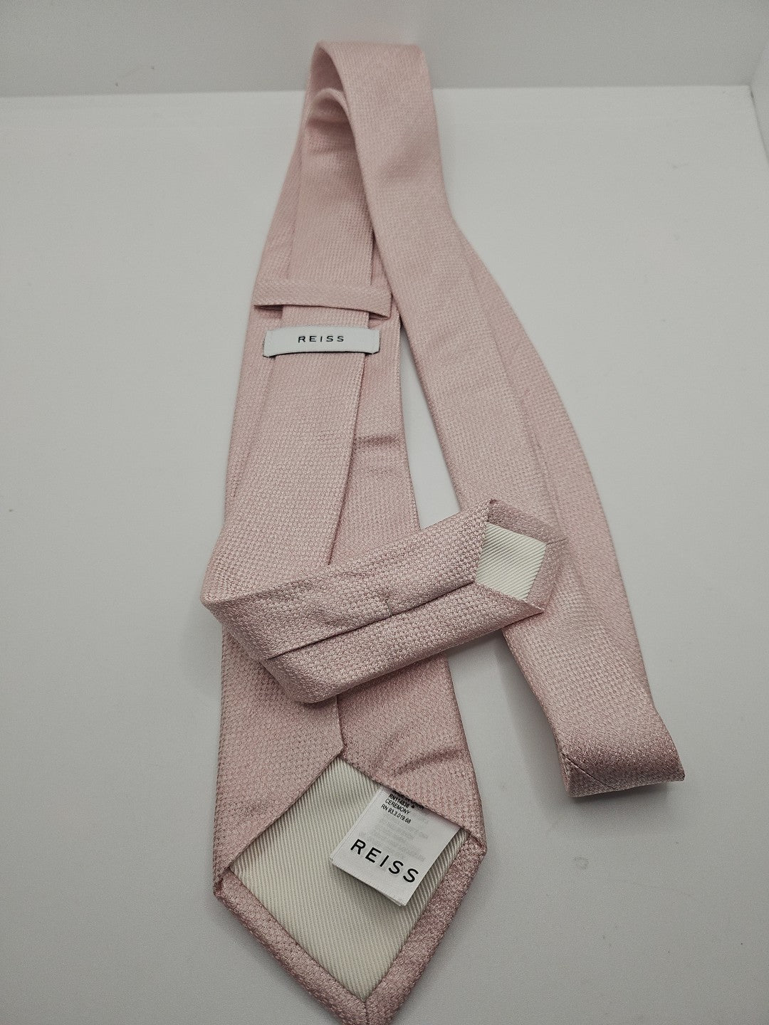 Reiss Pink Woven pattern Mens Silk Tie Wedding Formal Neck Tie BX11
