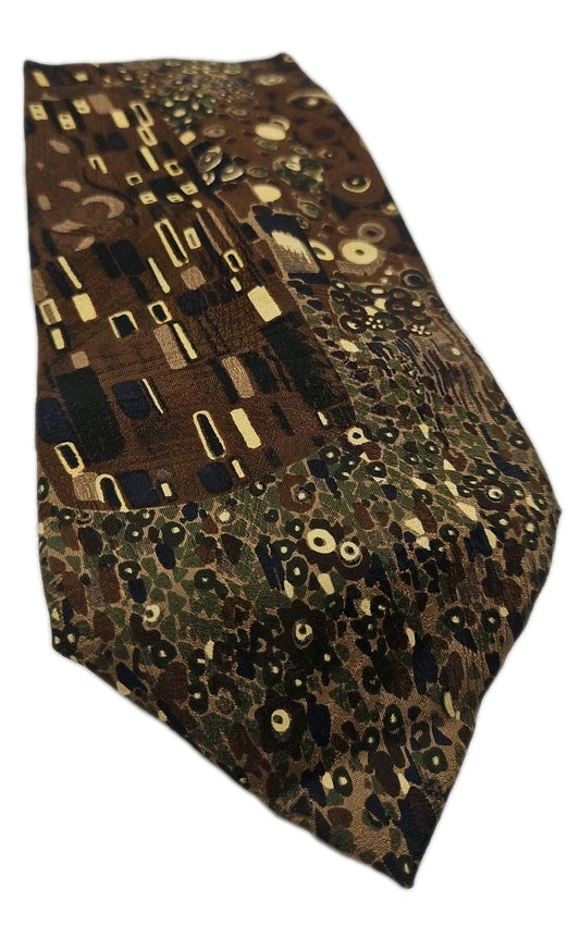 Ermenegildo Zegna Vintage Print Mens Silk Tie Wedding Formal Neck Tie BX18