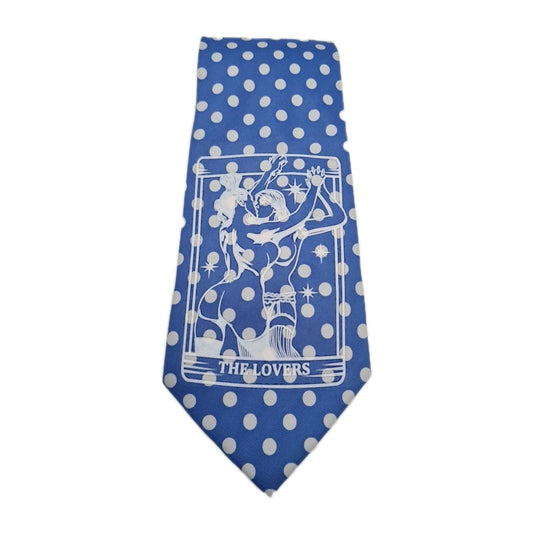 Blue Spotty Alternative Tie Reworked Vintage Mens Tie UK  Statement Novelty BX11