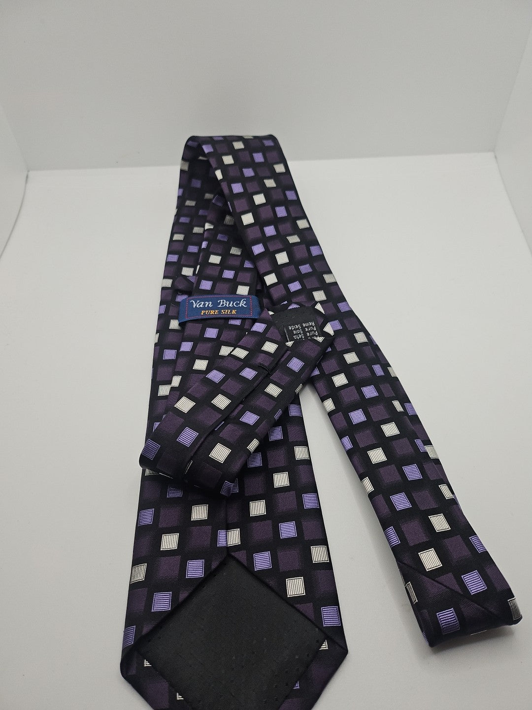 Van Buck purple Geometric Mens Silk Tie Wedding Formal Neck Tie BX15