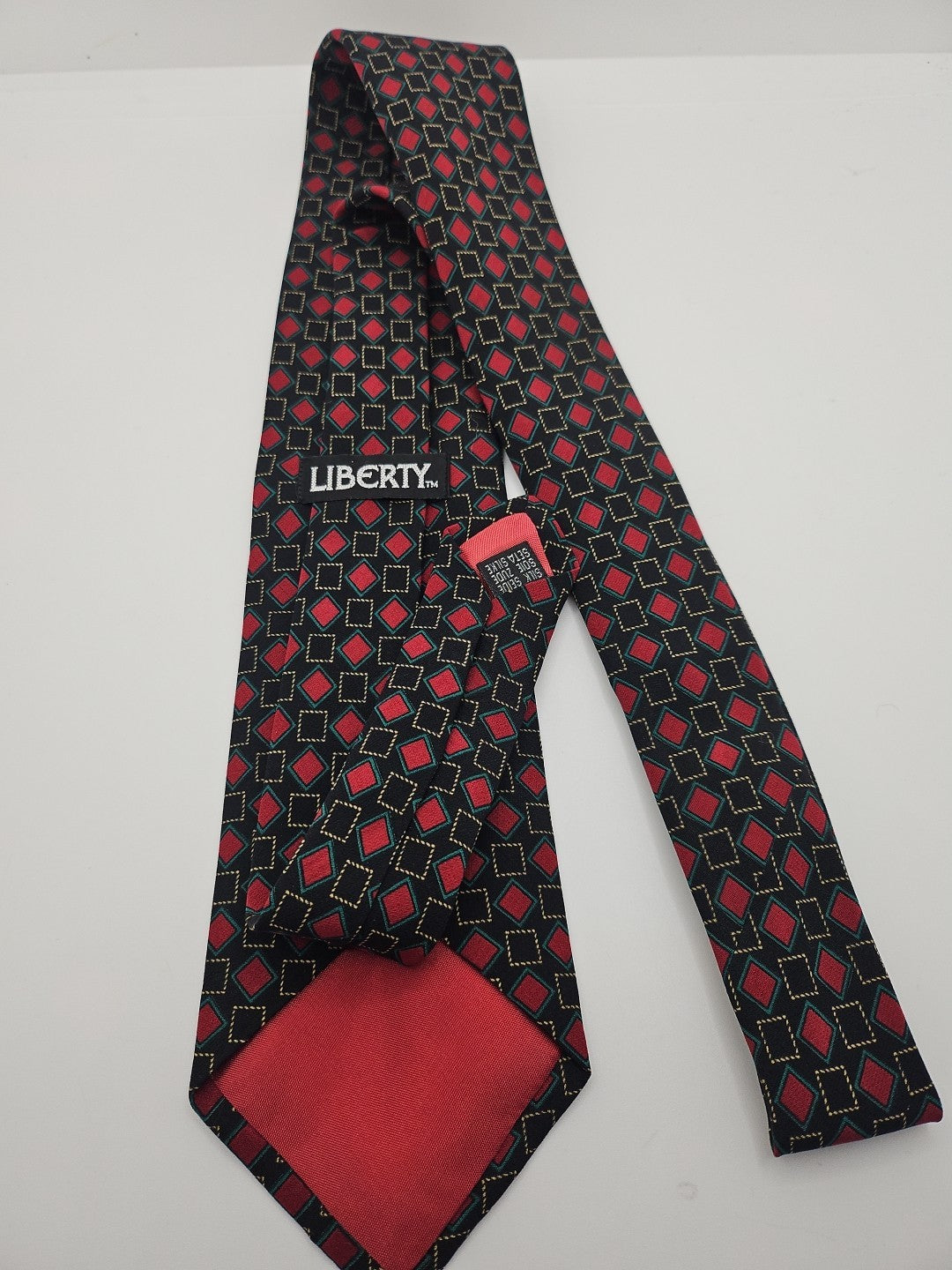 Liberty Black Diamond Geometric Mens Silk Tie Wedding Formal Neck Tie BX13
