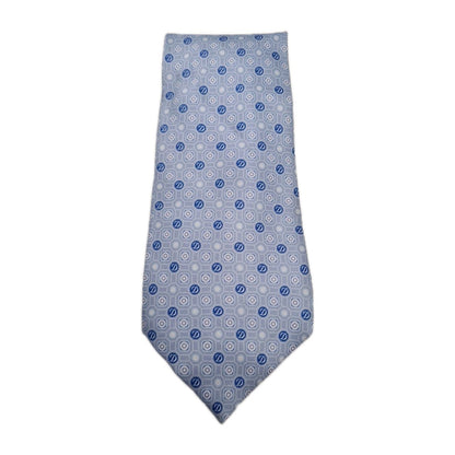 Dupont Paris Logo Geometric Pattern Mens Silk Tie Classic Designer Necktie Geometric Vintage Mens Tie UK BX4