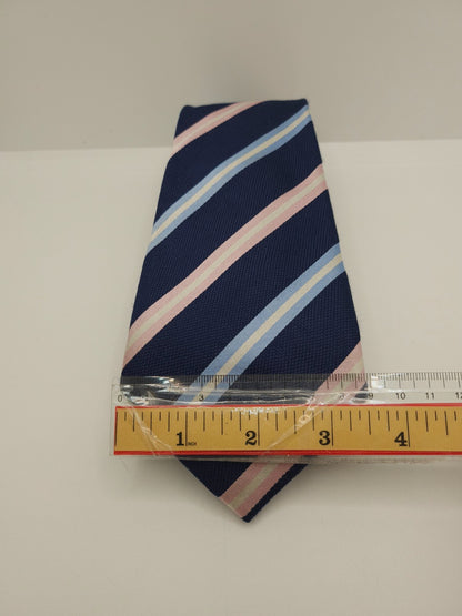 Charles Tyrwhitt Silk Tie Mens Navy Regimental Stripes Classic Y2k Neck Tie BX11