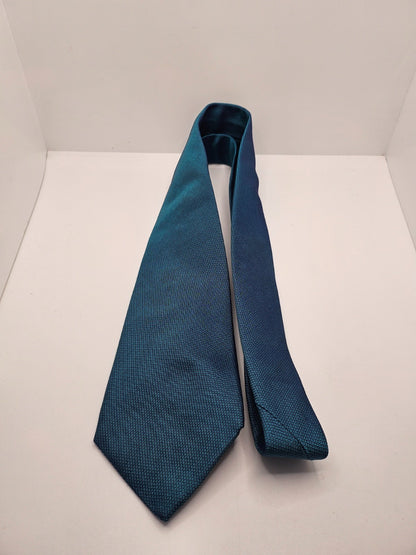 Charles Tyrwhitt Silk Tie Mens Teal Textured Designer Retro Wedding Necktie BX21