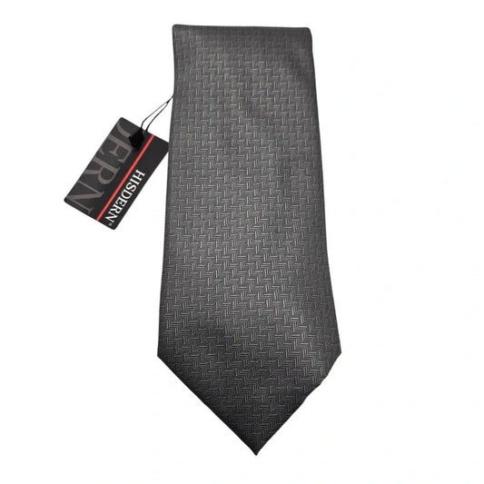 Hisdern Men's Gun Metal Wedding formal Neck tie  Silk Tie