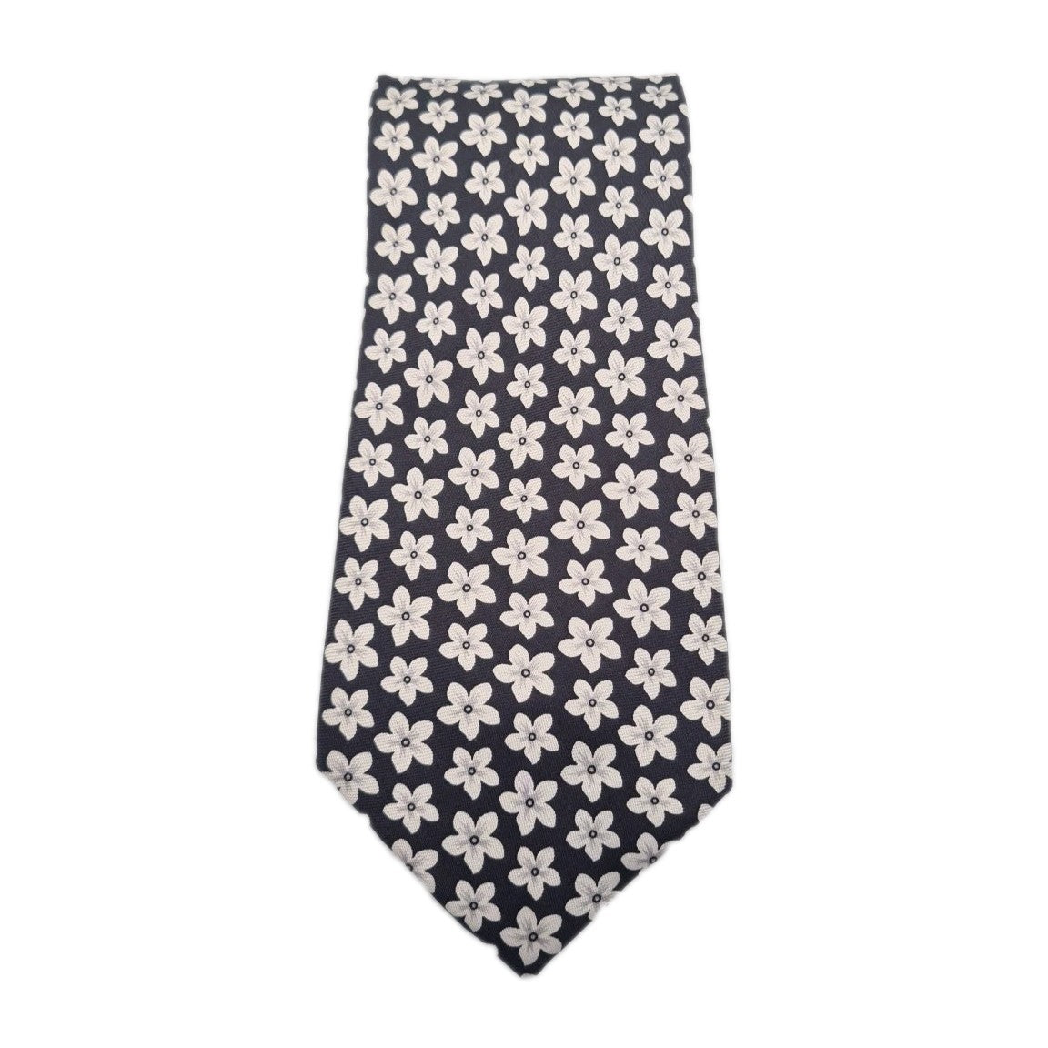 Saville Row Daisy Flower pattern Mens Silk Tie Classic Designer Necktie Vintage Mens Tie UK BX7