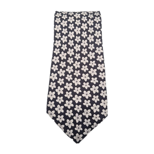 Saville Row Daisy Flower pattern Mens Silk Tie Classic Designer Necktie Vintage Mens Tie UK BX7