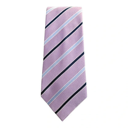 TM Lewin Purple, Black & Blue Wedding formal Neck tie  All Silk Tie