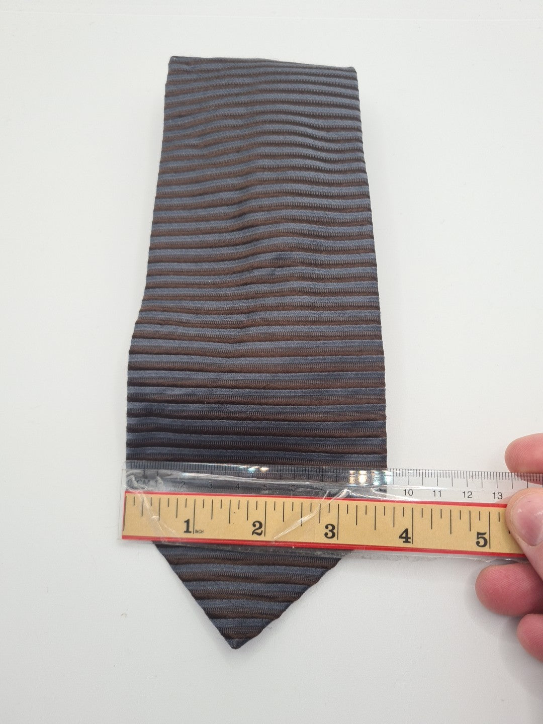 Ermenegildo Zegna Brown Stripe Mens Silk Tie Classic Designer Necktie Striped Vintage Mens Tie UK BX10