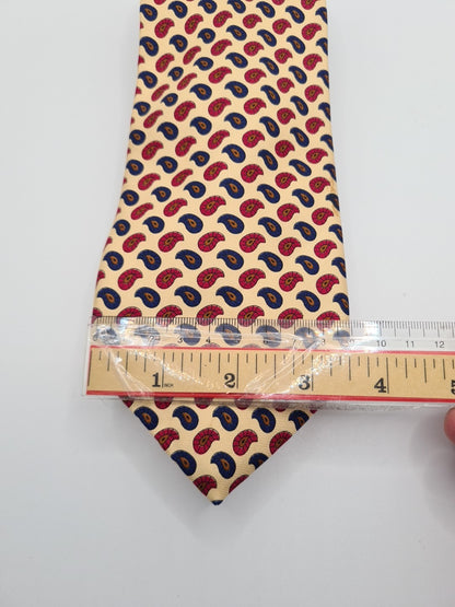Red Blue Paisley Pattern Vintage Silk Tie | Designer Mens Tie UK Paisley Vintage Mens Tie UK BX13