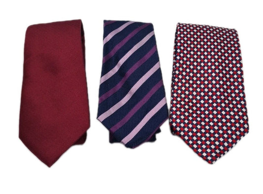 3 x TM Lewin Silk Ties Bundle Mens Designer Neckties Vintage