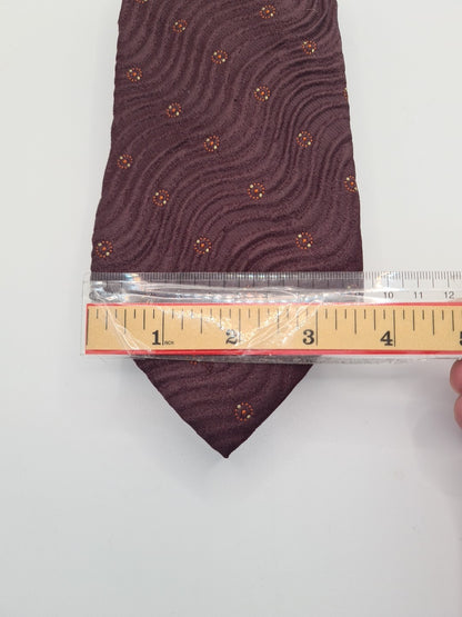 Ermenegildo Zegna Brown Wide Vintage Silk Tie | Designer Mens Tie UK  BX10