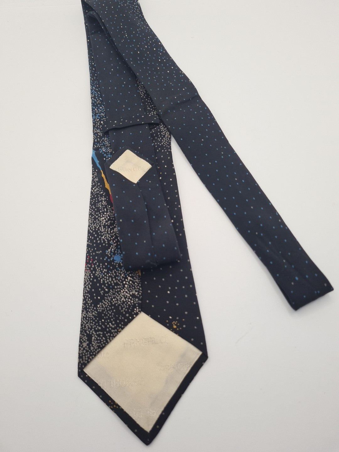 Vintage Retro Black Pattern Spotty Mens Silk Tie Classic Designer Necktie Spotted Vintage Mens Tie UK BX12