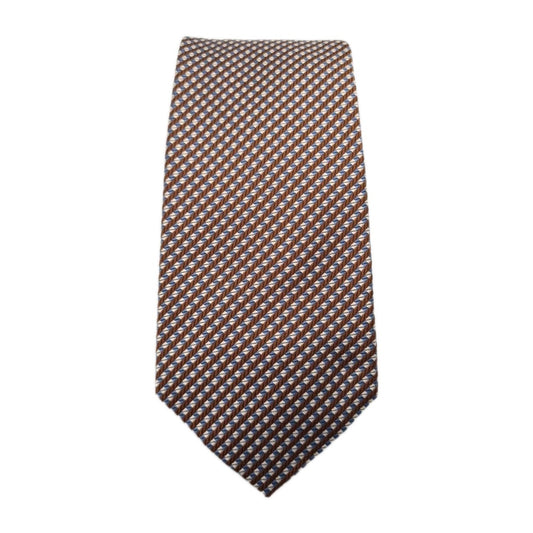 Tom James Brown Stripe Mens Silk Tie Classic Designer Necktie Striped Vintage Mens Tie UK BX13