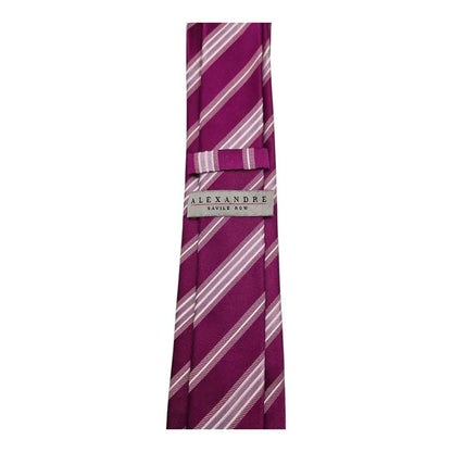 Alexandre Savile Row Purple / Pink Wedding formal Neck tie  Striped Tie
