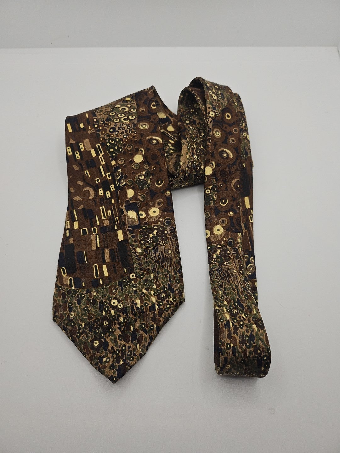 Ermenegildo Zegna Vintage Print Mens Silk Tie Wedding Formal Neck Tie BX18