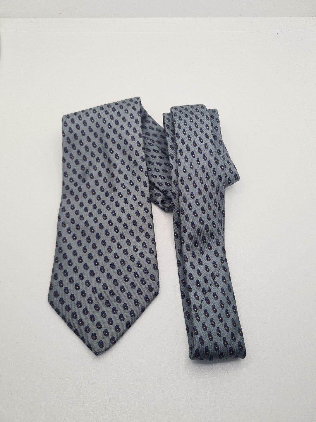 Vintage Liberty grey paisley Mens Silk Tie Classic Designer Necktie Formal Paisley Vintage Mens Tie UK BX10