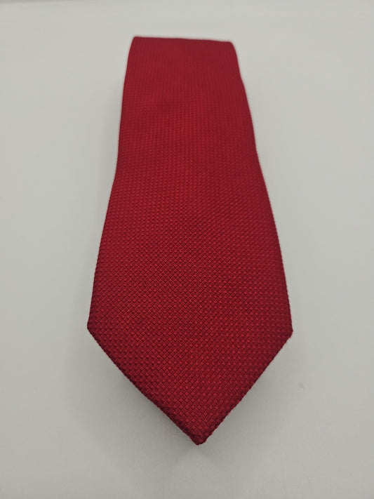 Red Plain Woven Mens Silk Tie Wedding Formal Neck Tie BX16