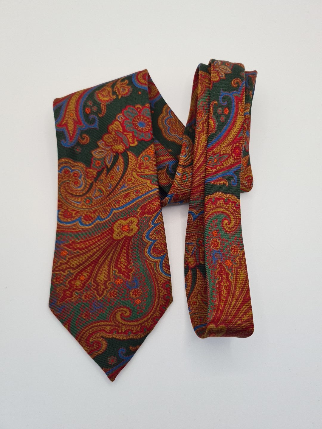 Coles Green paisley Vintage Pattern Silk Tie | Designer Mens Tie UK Paisley Vintage Mens Tie UK BX13
