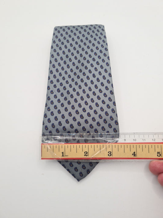 Vintage Liberty grey paisley Mens Silk Tie Classic Designer Necktie Formal Paisley Vintage Mens Tie UK BX10