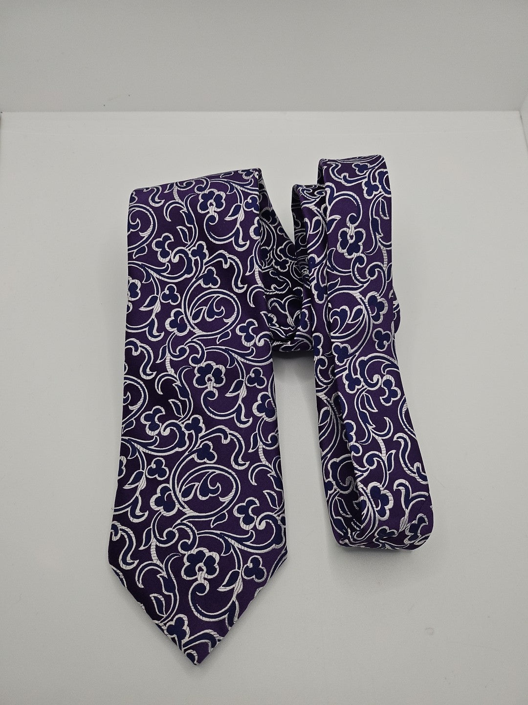 Van Buck Purple Floral Pattern Mens Silk Tie Wedding Formal Neck Tie BX17