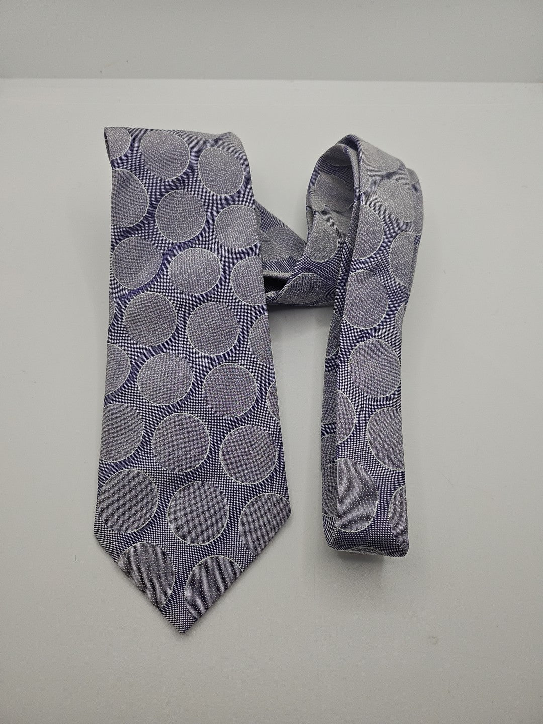 Altea Retro Lilac large Circle Design Mens Silk Tie Wedding Formal Neck Tie BX18